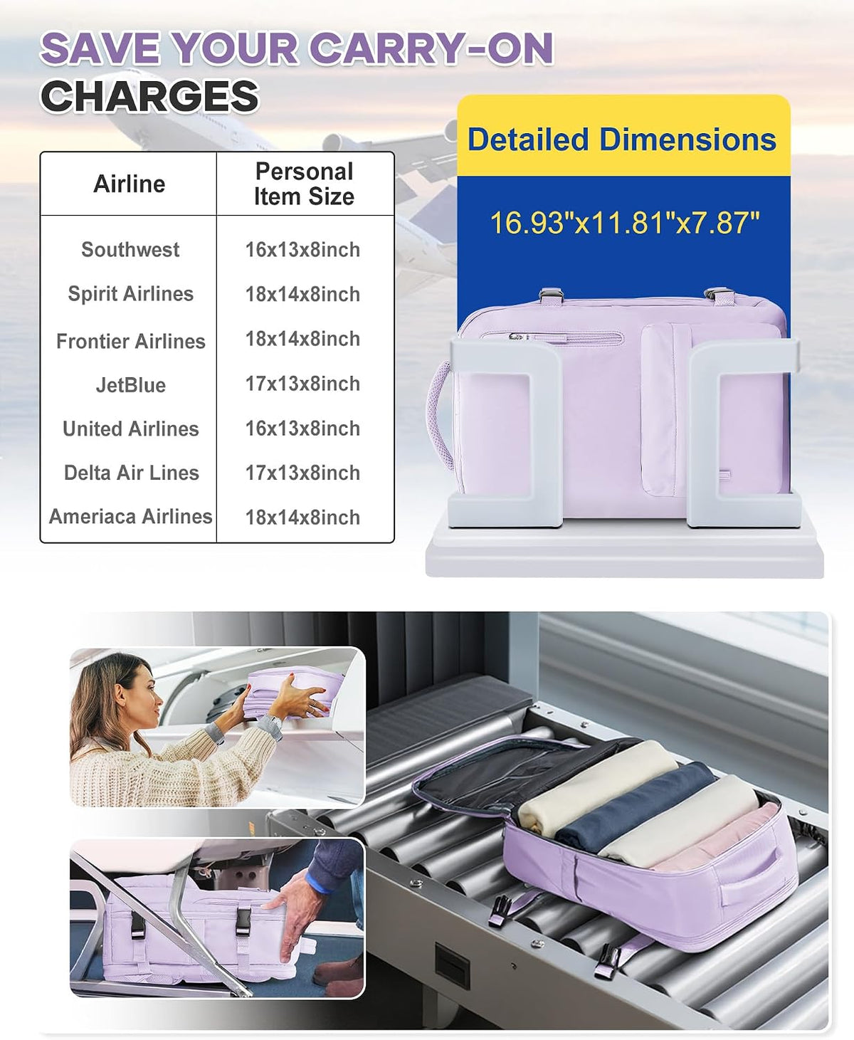 Carry-On Backpack with Shoe Compartment | Carry on luggage encalife