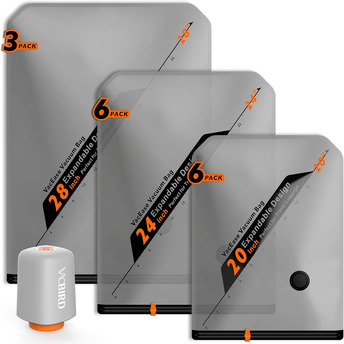 Travel Backpack Vacuum Storage Bag Set