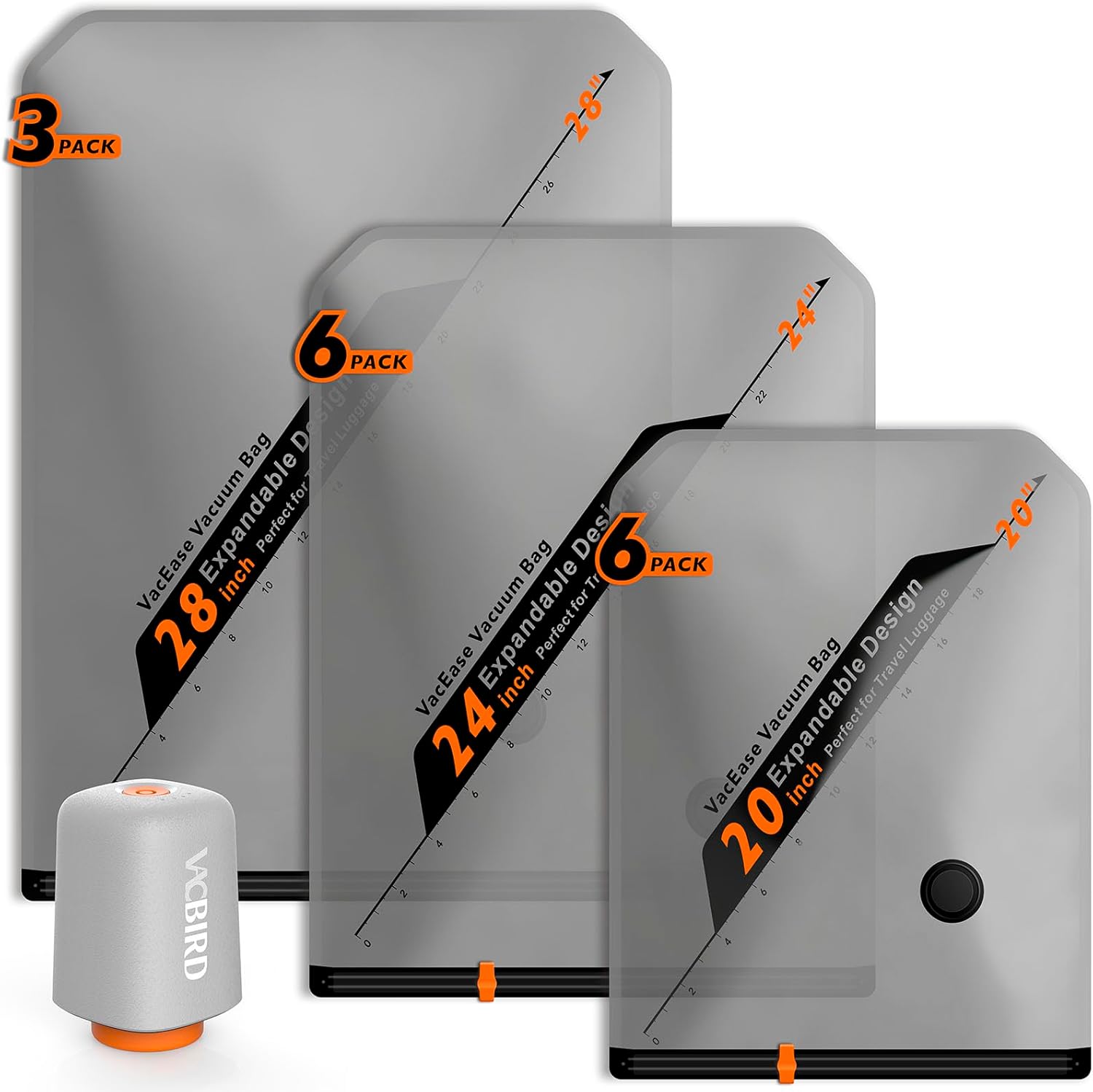 Travel Backpack Vacuum Storage Bag Set