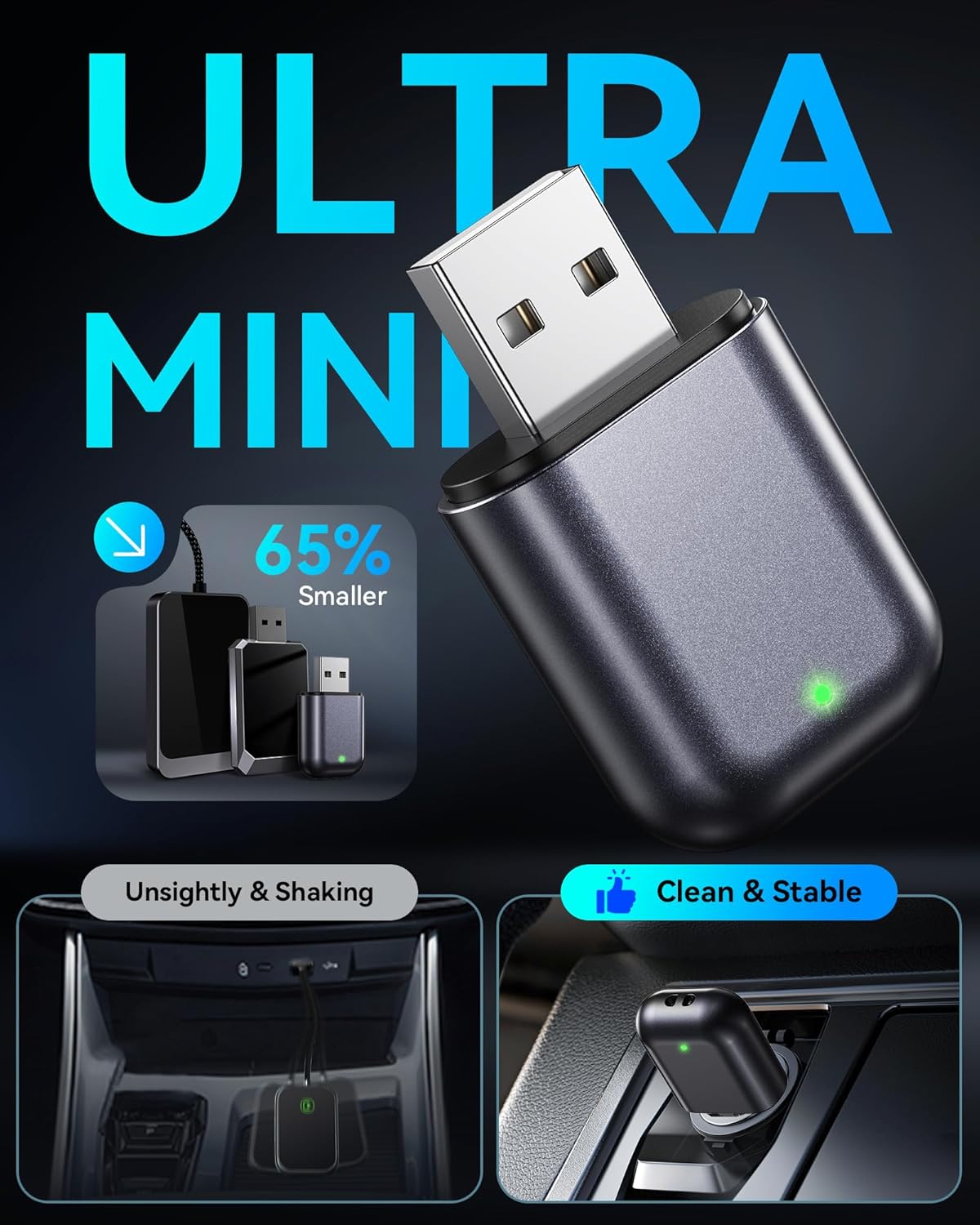 Wireless CarPlay Adapter Ultra Mini encalife