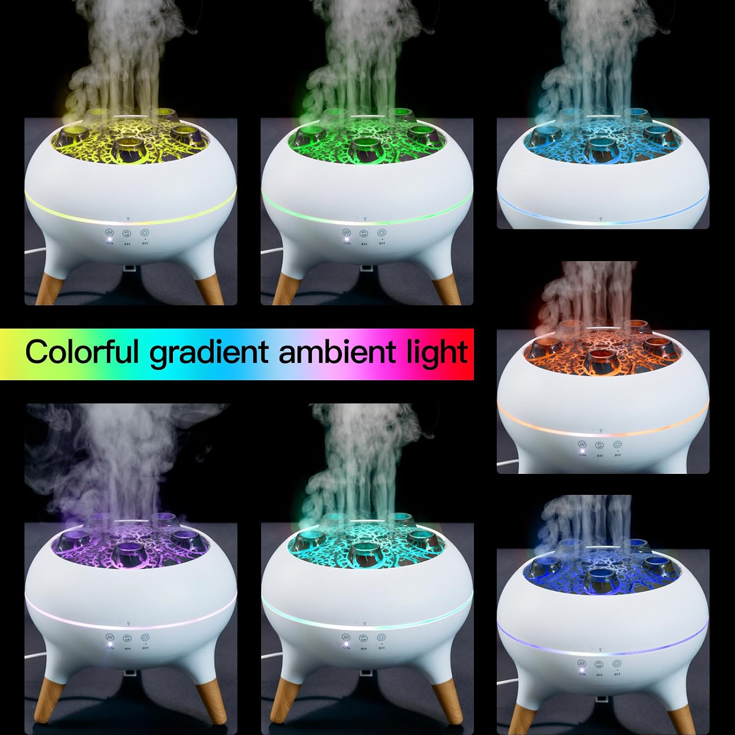 Jellyfish Humidifier Diffuser With Mist Light Remote encalife