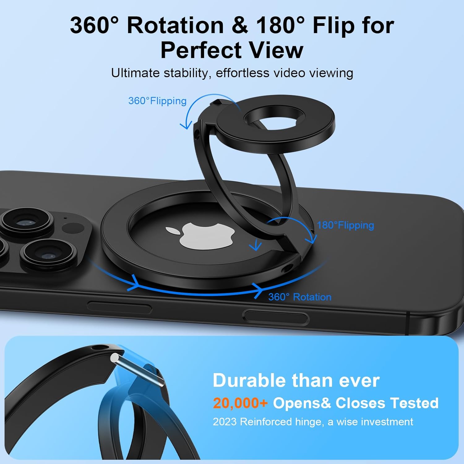 Secure MagSafe-Compatible Magnetic Phone Ring Grip Stand encalife