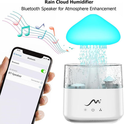 Rain Cloud Humidifier With Mist Light Speaker encalife