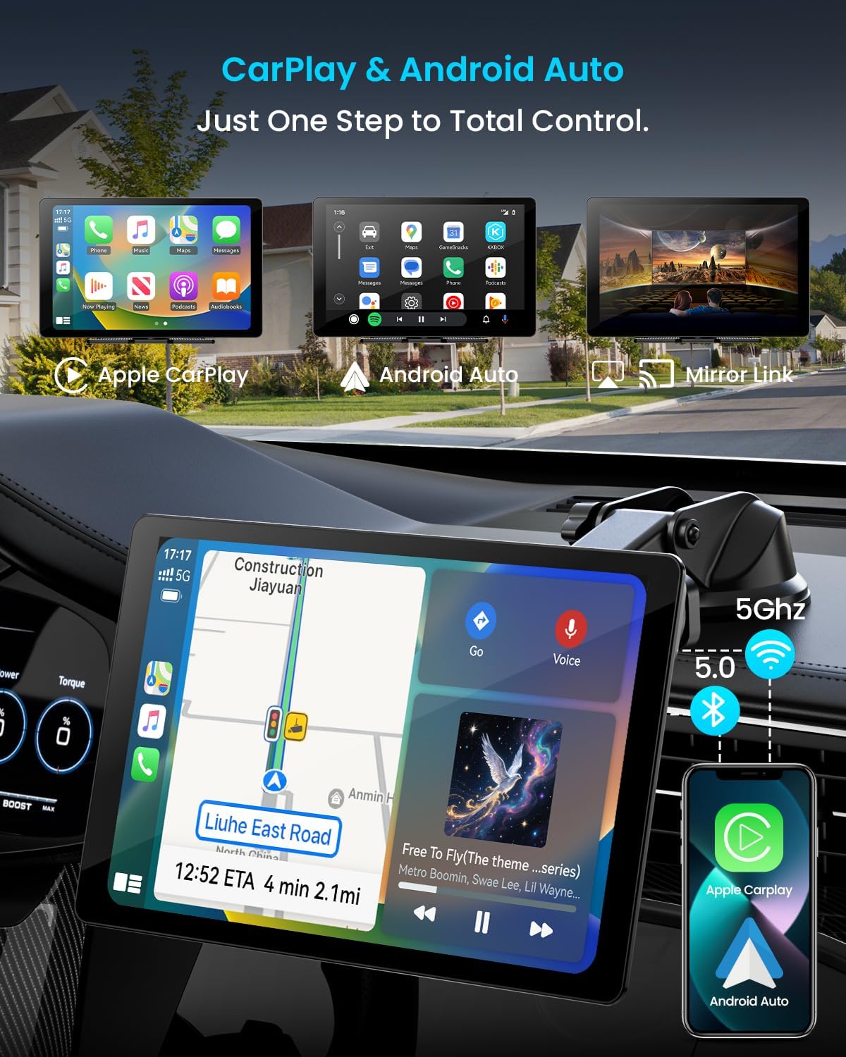 11 Inch Wireless Carplay Screen With Dash Camera encalife