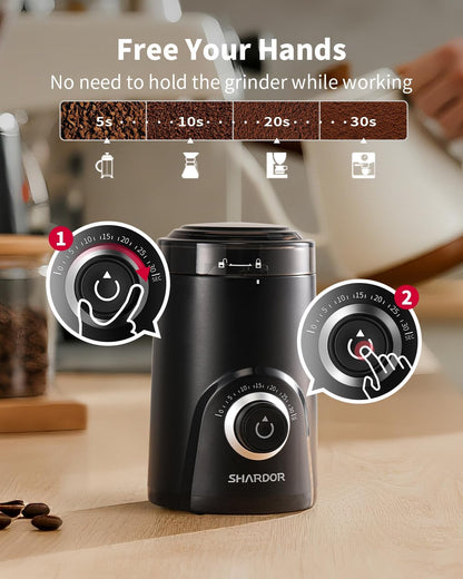 Quiet Electric Coffee Grinder – 70g encalife