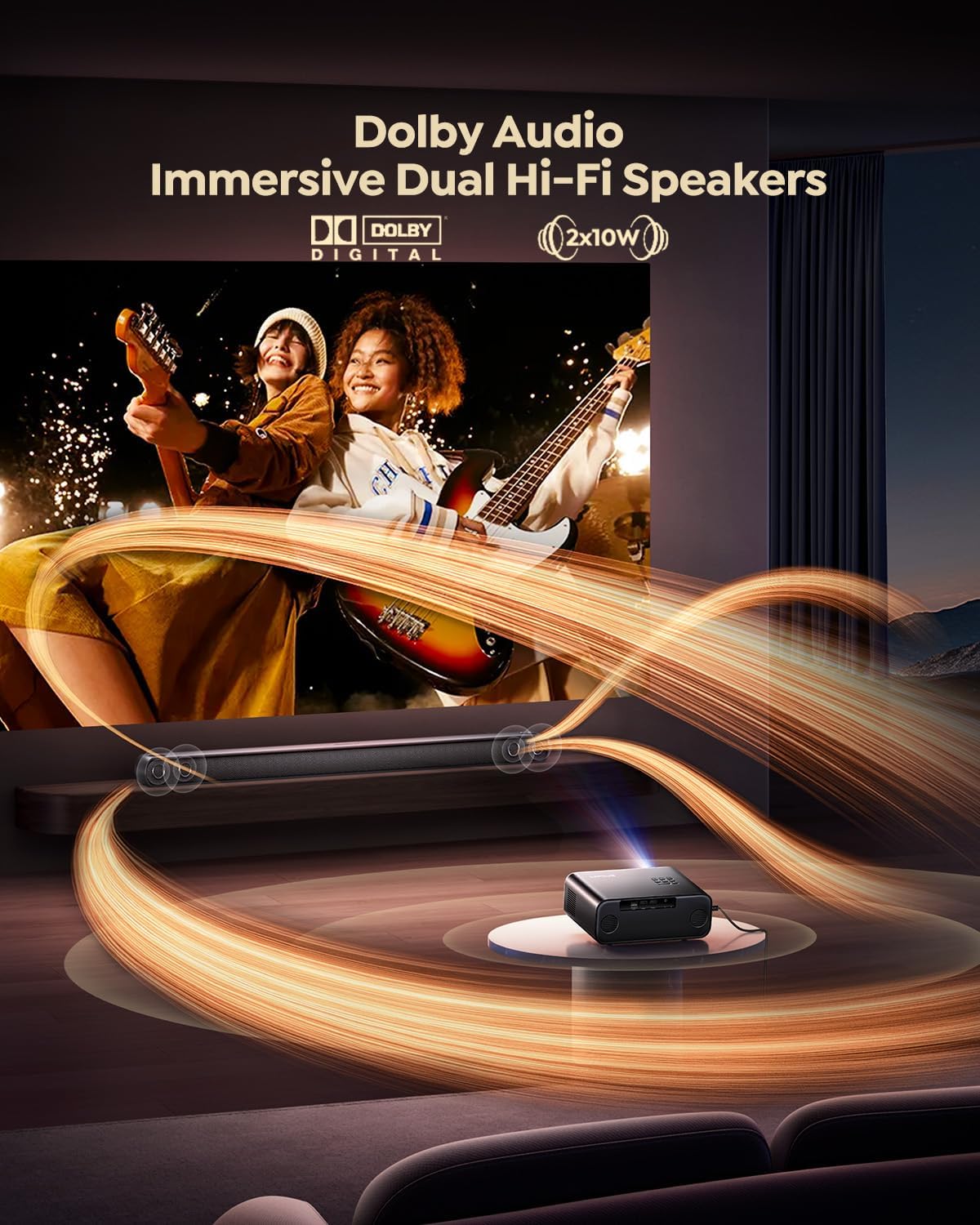 Smart 4K Bedroom Projector encalife