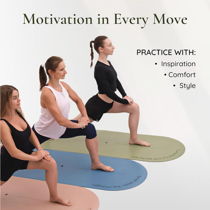 Premium PU Yoga Mat With Stretch Strap encalife