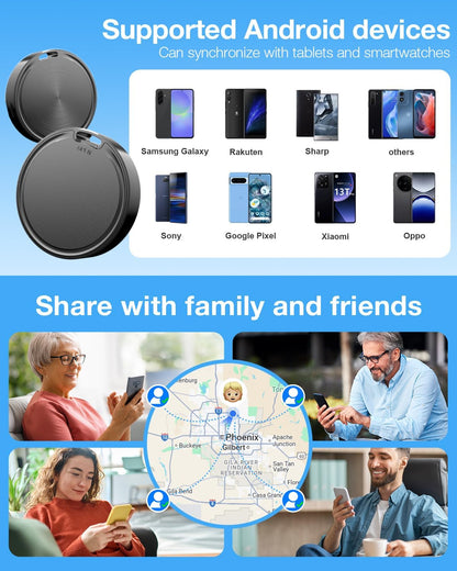 GPS Smart Tracker Tags Android Air Tag Alternative 4 Pack encalife