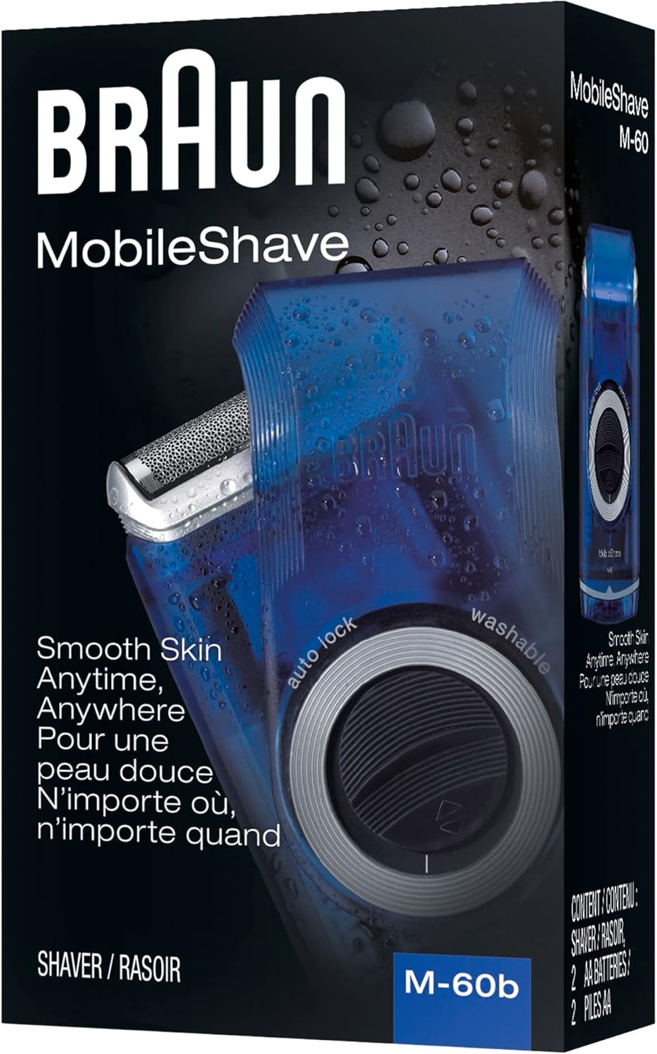 Braun M60b Electric Razor Men Washable Mobile Foil Shaver encalife