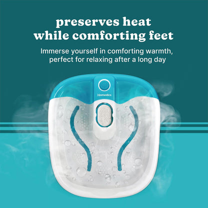 Heated Bubble Foot Spa Massager with Pumice encalife