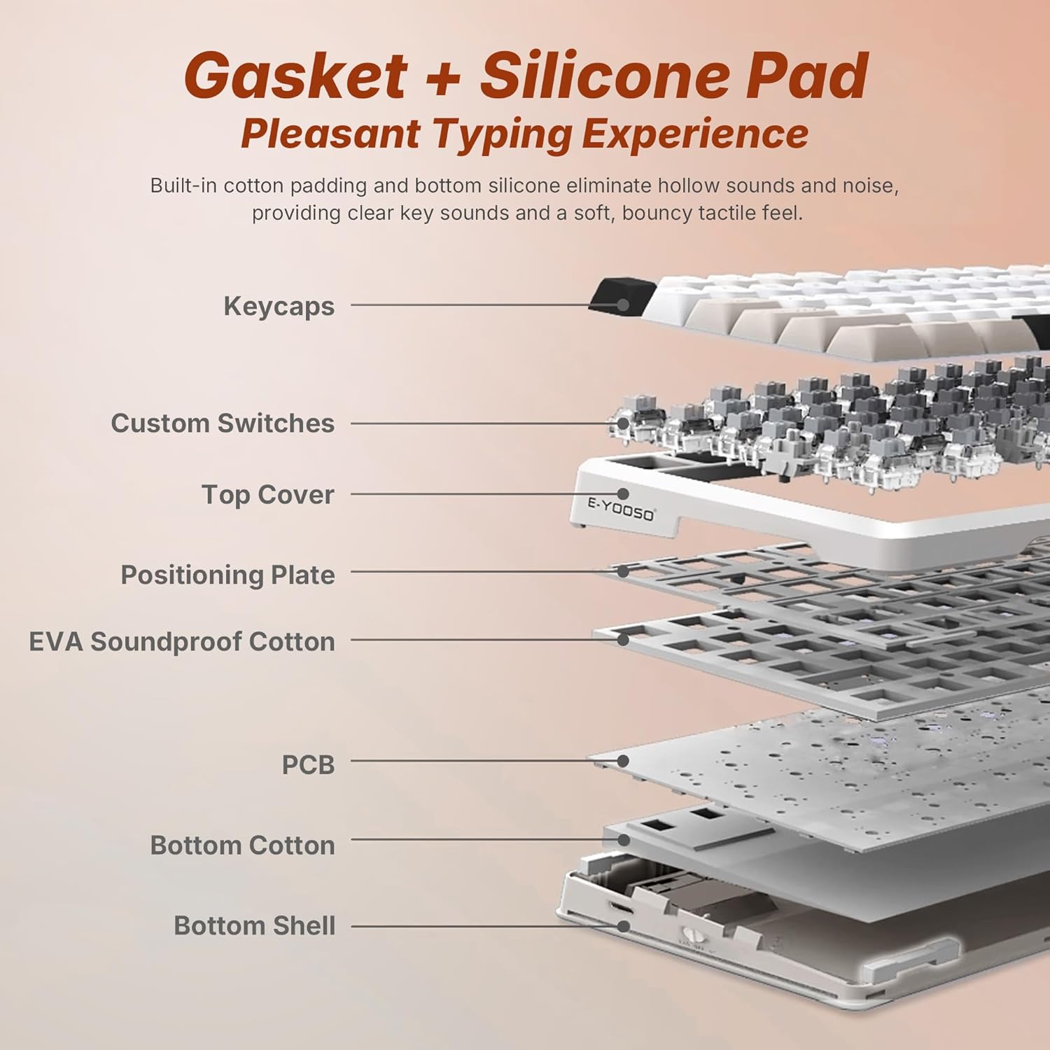 E-YOOSO Z82 75% Wireless Mechanical Keyboard encalife