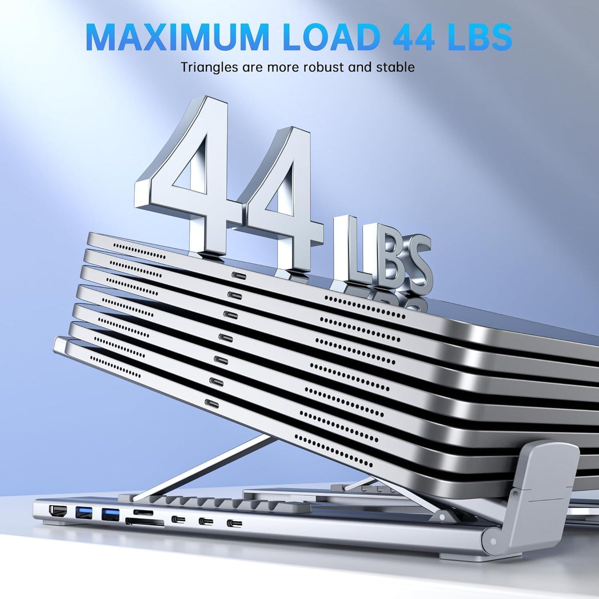 8-in-1 USB-C Laptop Stand Docking Station Hub encalife