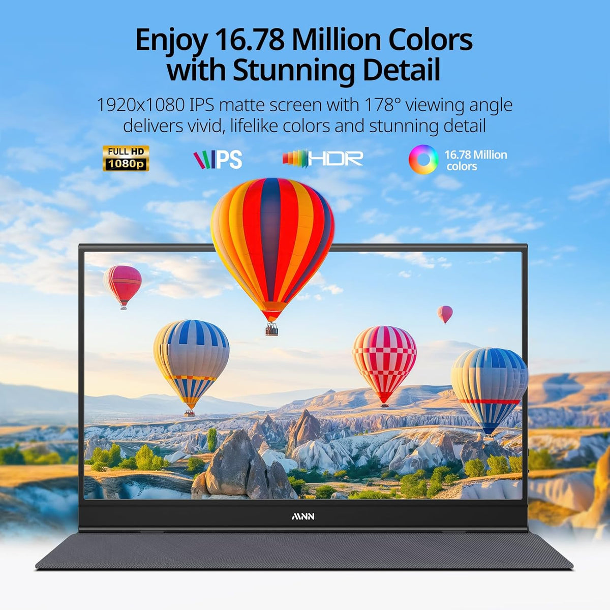 15.6-Inch FHD IPS Portable Monitor USB-C HDMI encalife