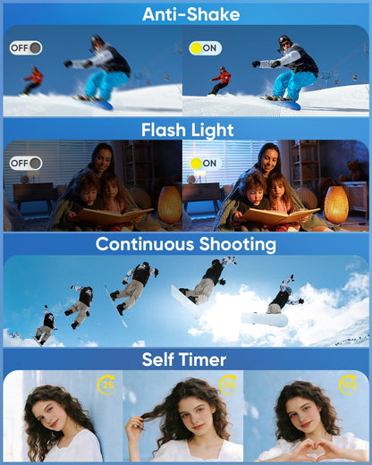 4K 64MP WiFi Vlogging Camera with Flip Screen encalife