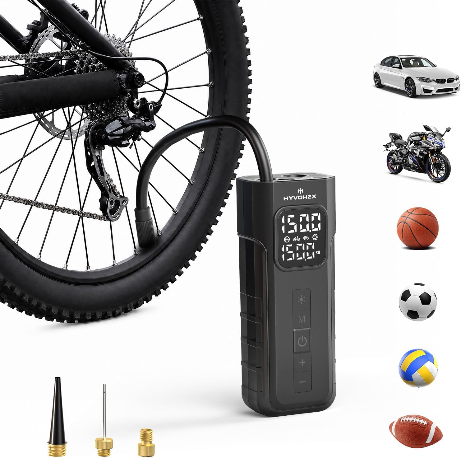 Cordless Digital Tire Inflator Fast Air Pump encalife