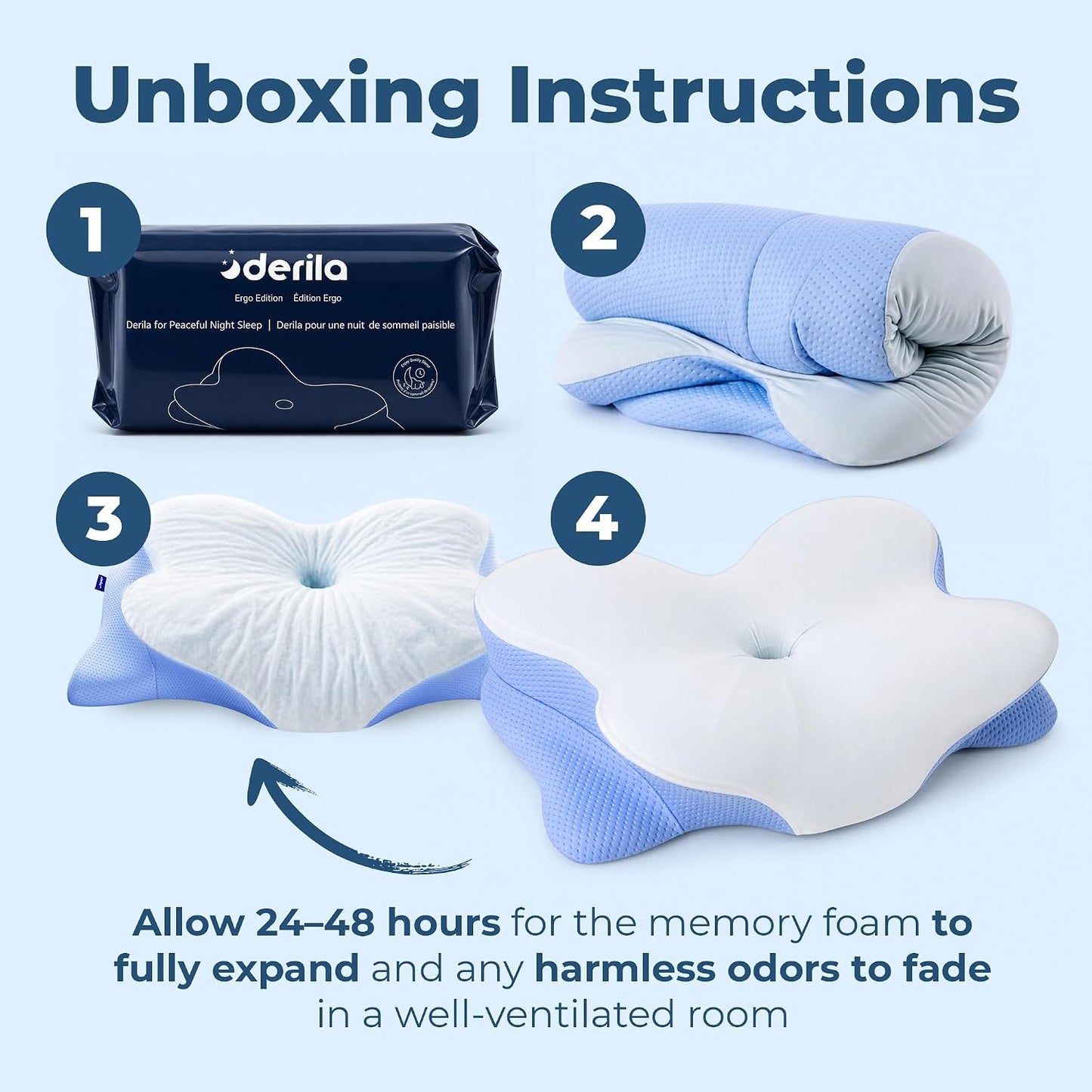 Cooling Memory Foam Pillow for Neck Support encalife