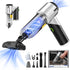 Cordless handheld car vacuum with blower, air pump attachments, washable filters and foldable design