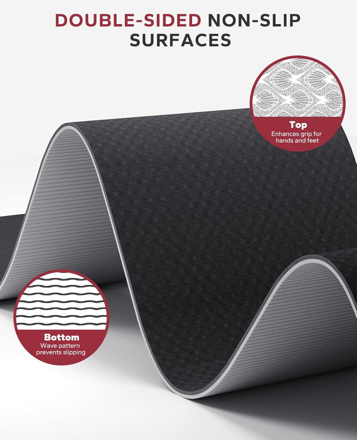 Extra Wide Yoga Mat For Full Body Workouts encalife
