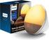 Round sunrise alarm clock with colored wake-up light