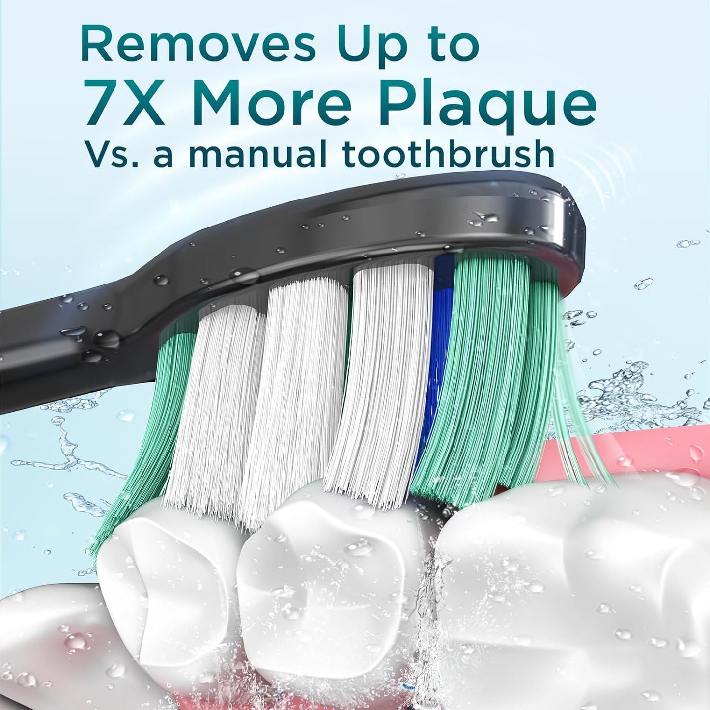 EncaLife Sonic Electric Toothbrush – Rechargeable, 8 Brush Heads, Travel Case, Long Battery encalife