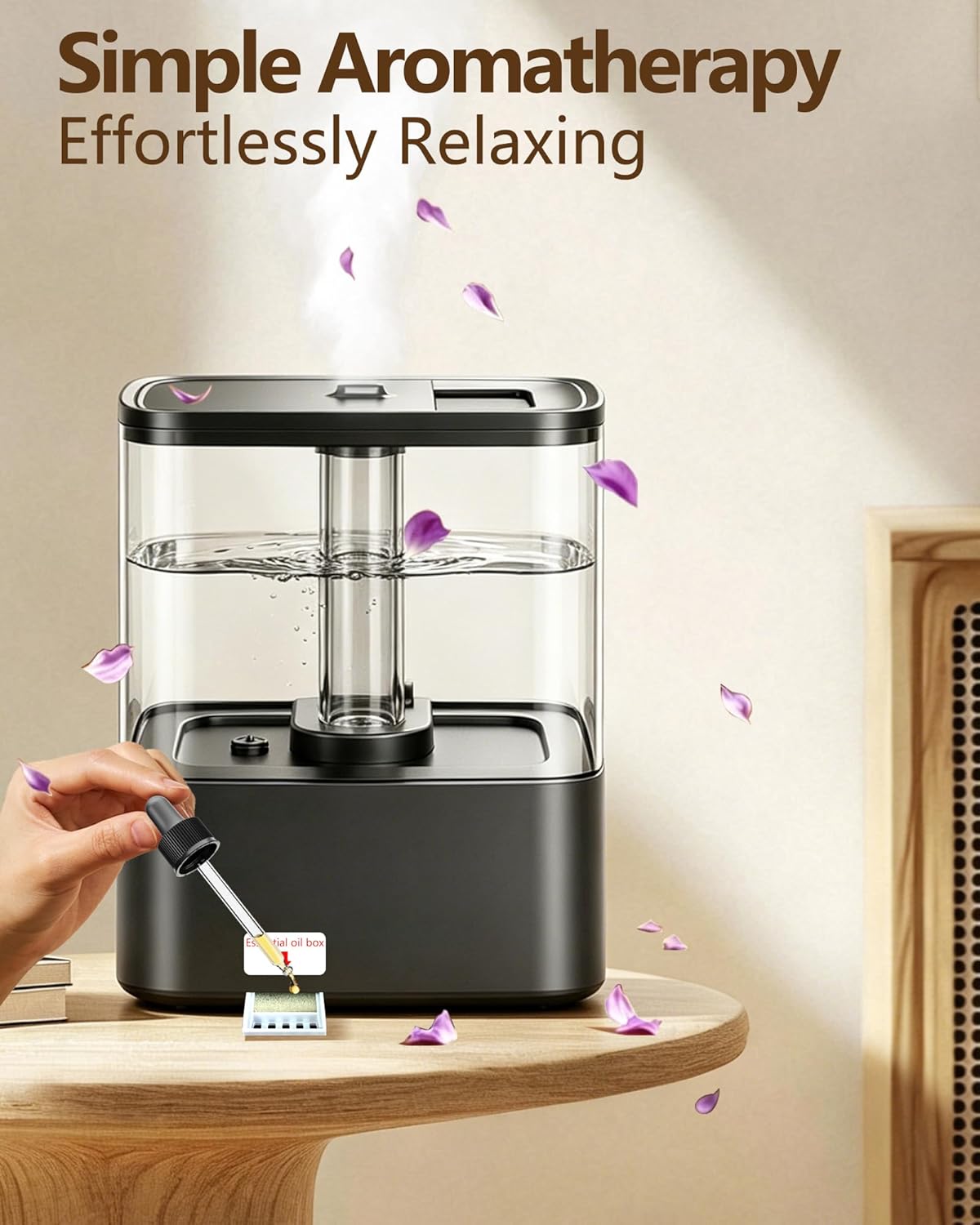 Top Fill Humidifier | 4L | Humidity Display encalife