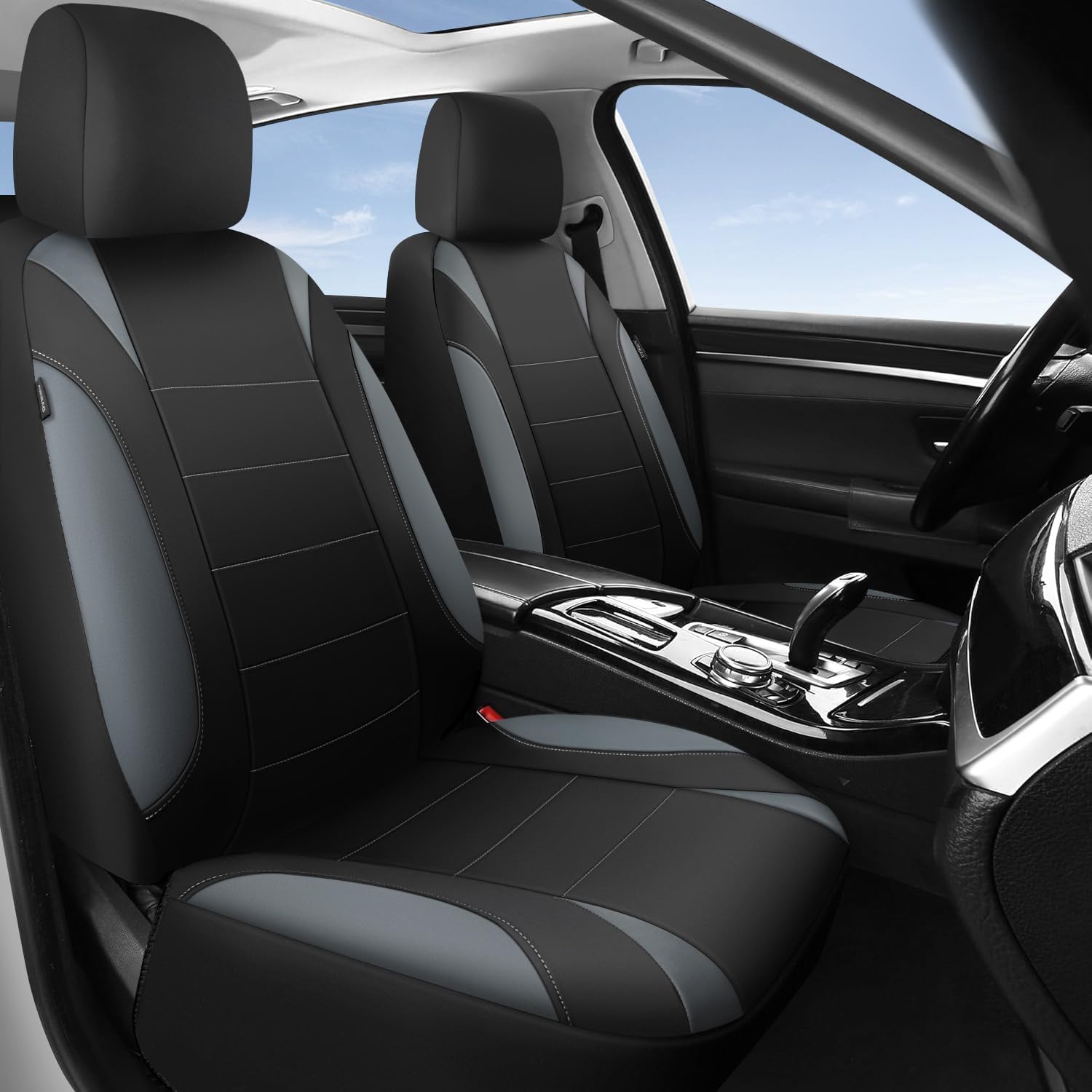 Waterproof Neoprene Front Car Seat Covers with Headrest encalife