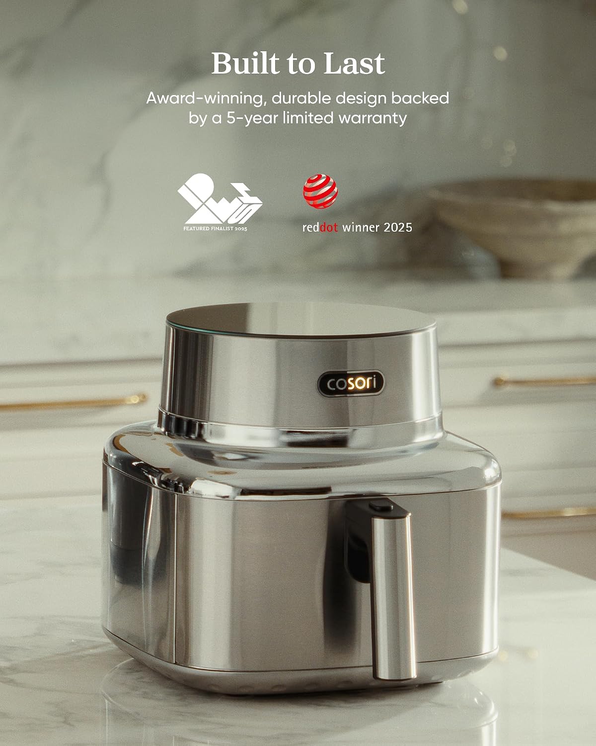 6.5-Quart Stainless Steel Smart Ceramic Air Fryer encalife