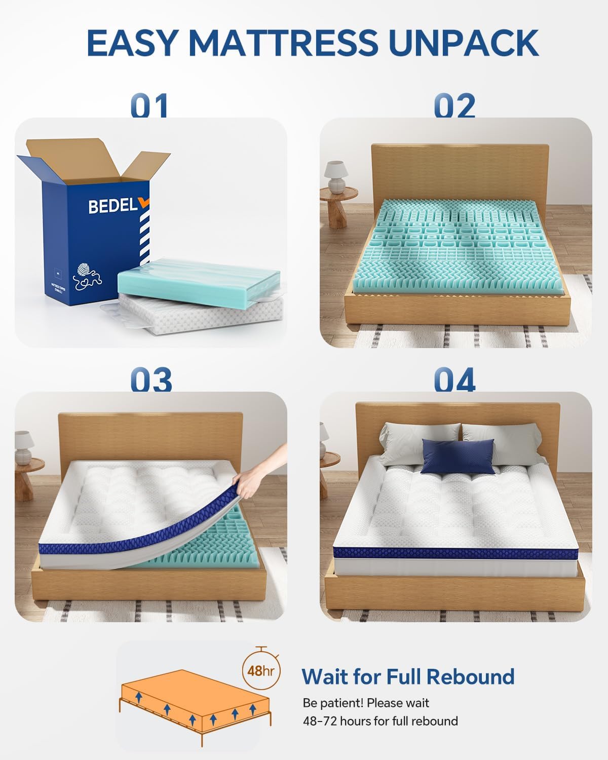 King Cooling Mattress Topper encalife