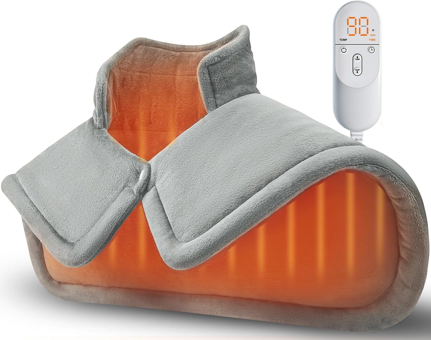 Weighted Heated Neck Shoulder Wrap for Comfort Relaxation encalife