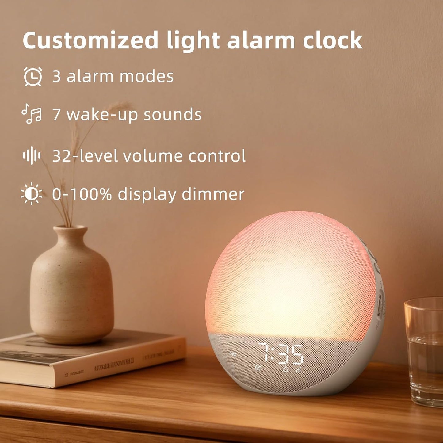 Sunrise Alarm Clock White Noise Bluetooth Speaker encalife