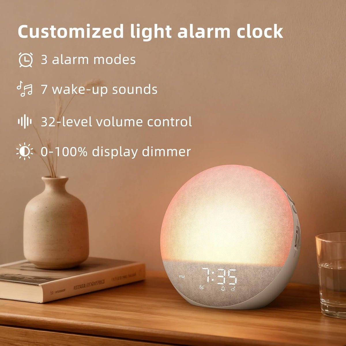 Sunrise Alarm Clock White Noise Bluetooth Speaker encalife