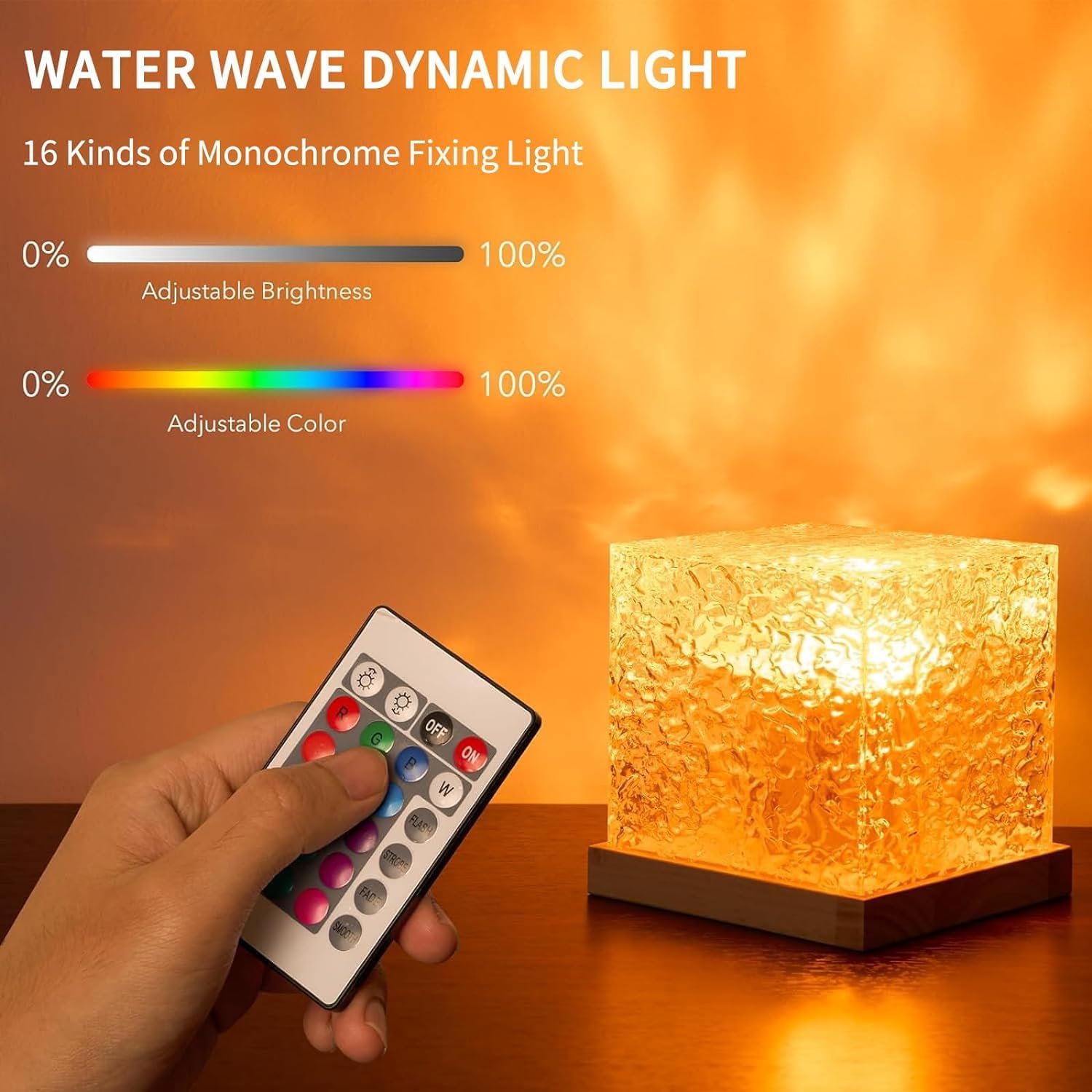 Calming Ocean Wave Projector Lamp With Remote Control encalife