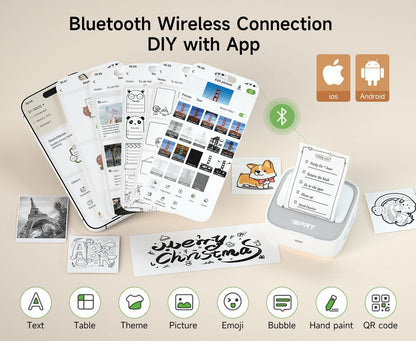 Pocket Bluetooth Sticker Printer for Instant Organization encalife