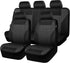 Full Set Car Seat Covers Front Rear Universal Black encalife
