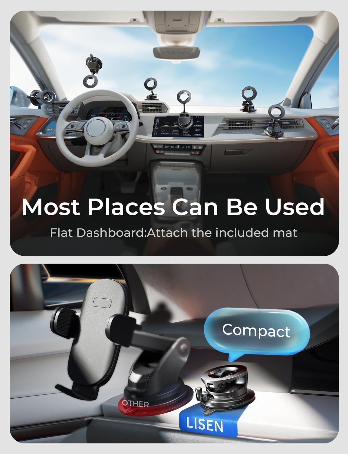 Magnetic MagSafe Car Phone Mount Cooling Grip encalife