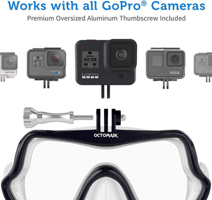 Frameless Scuba Diving Mask With Action Camera Mount encalife