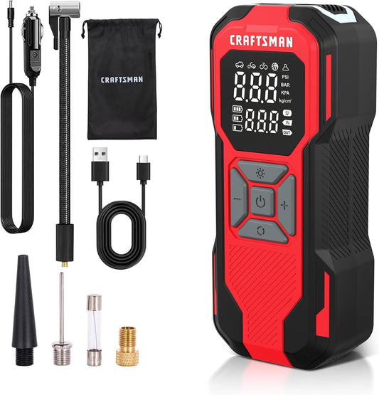 Hybrid Tire Inflator with 6000mAh battery