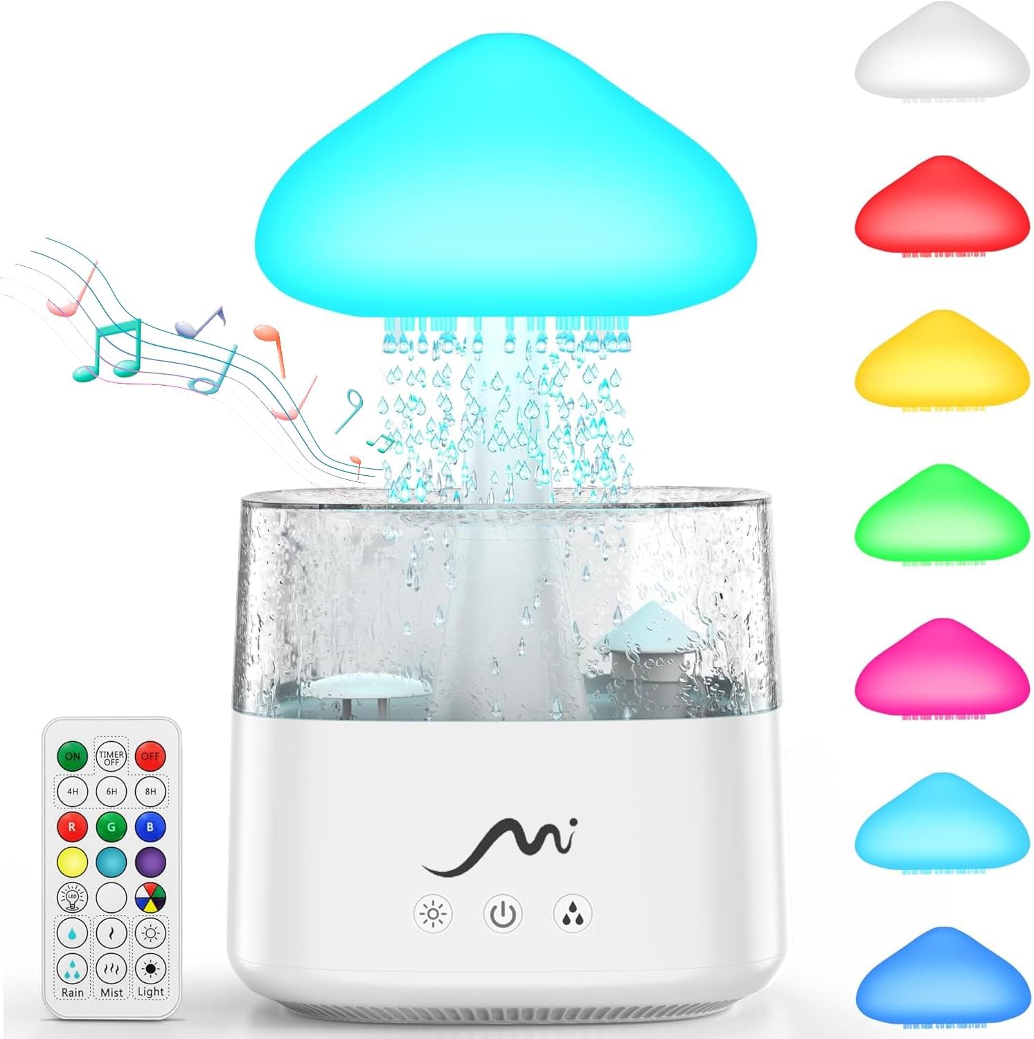 Rain Cloud Humidifier With Mist Light Speaker encalife