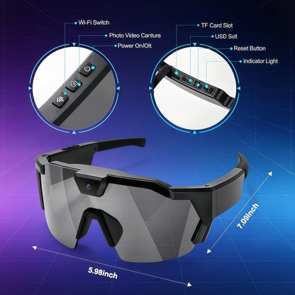 4K Camera Smart Sunglasses encalife