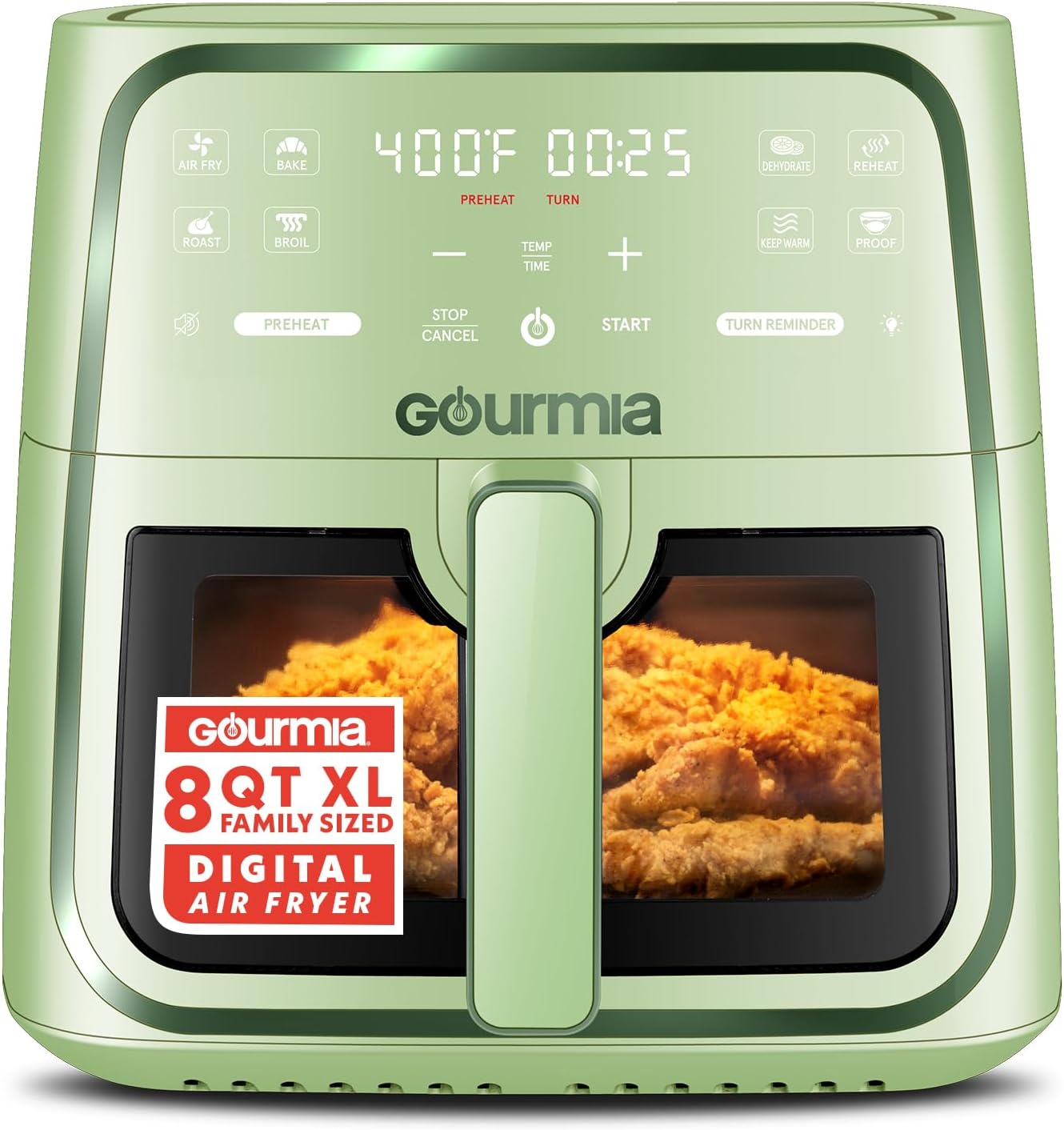 Digital Air Fryer I Window & Light I Green