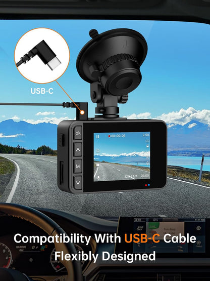 2.5K Front and Rear Dash Cam for Cars I Night Vision encalife