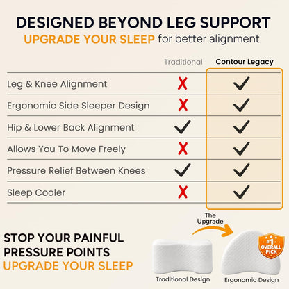 Side Sleeper Knee Support Memory Pillow encalife