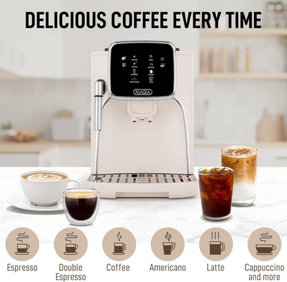 Zulay Espresso Machine with Grinder &amp; Steam Wand encalife