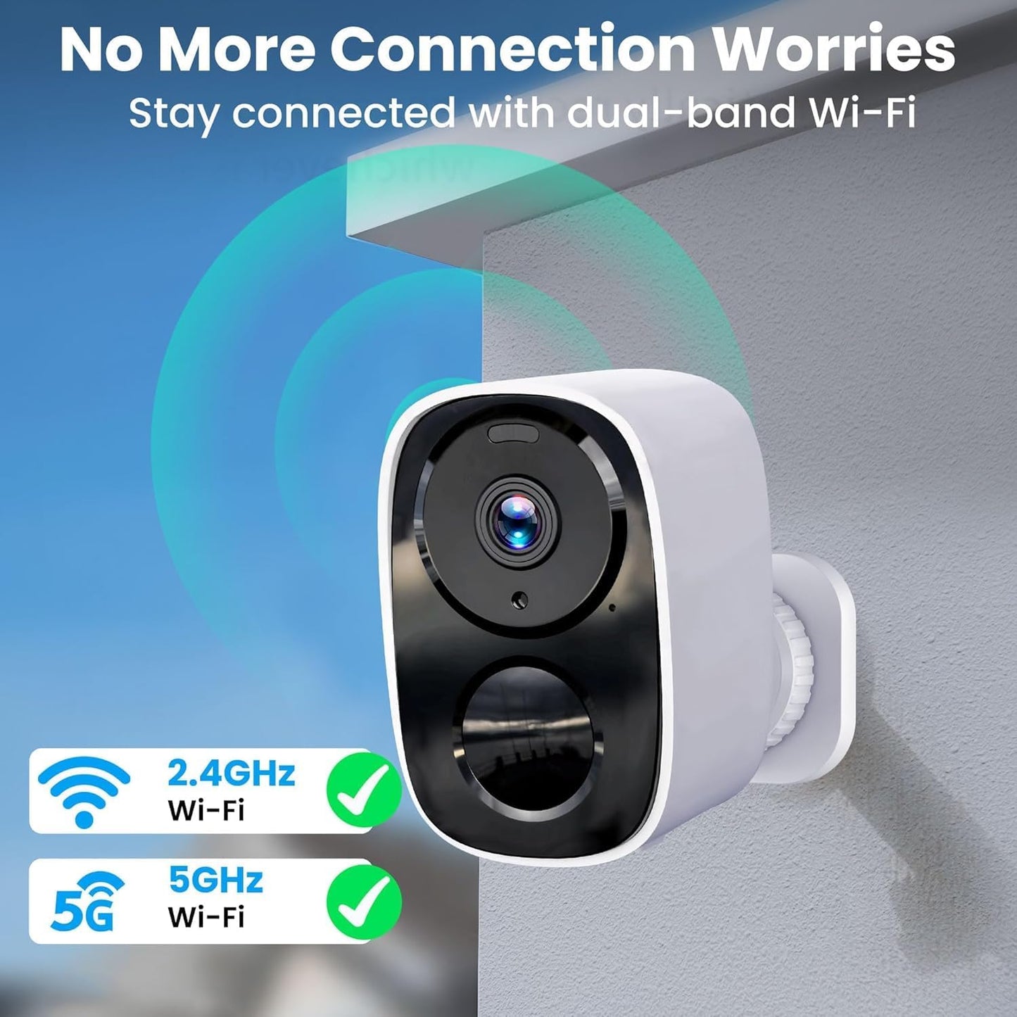2K Wireless Security Camera I Outdoor, AI Motion Detection encalife