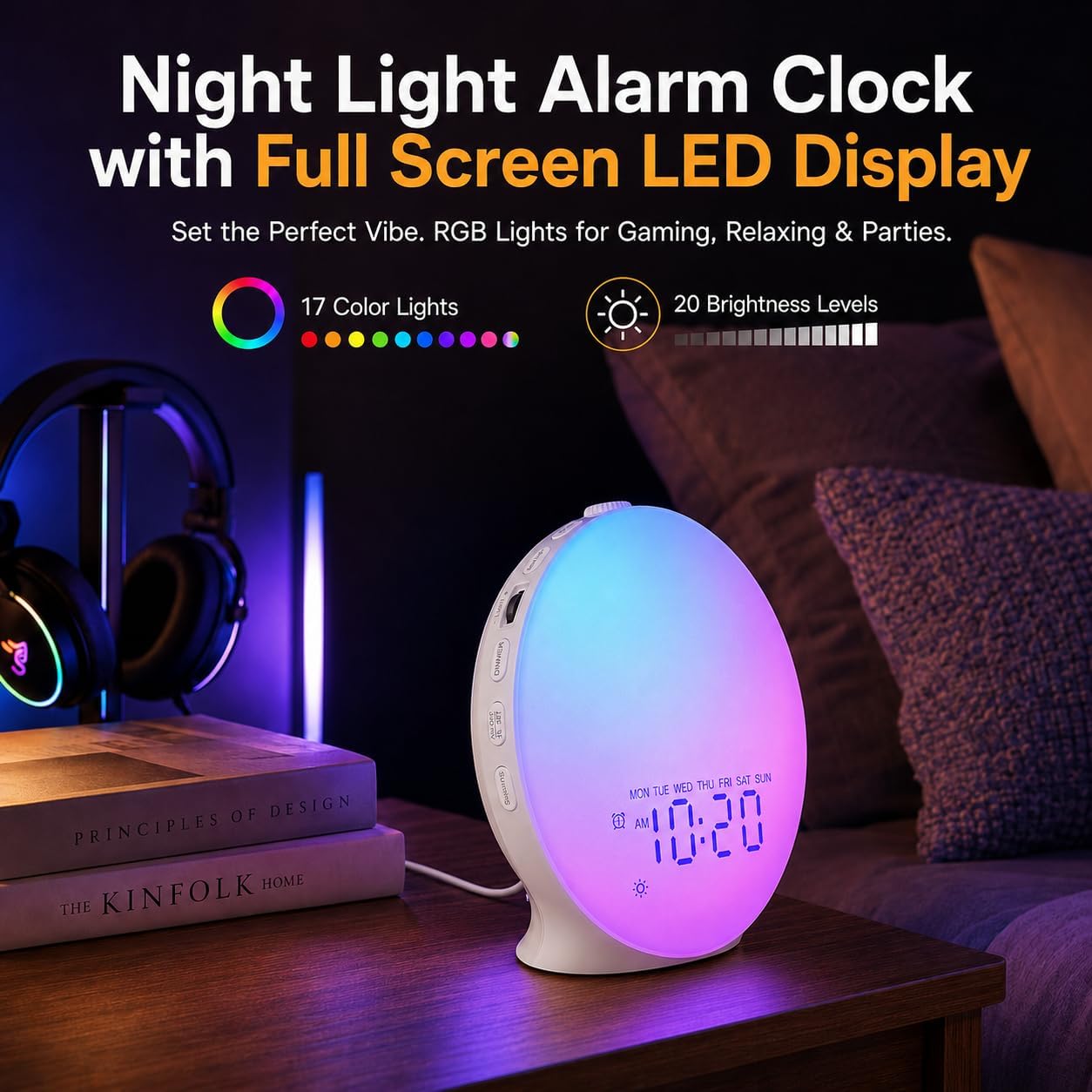 Sunrise Alarm Clock White Noise Machine encalife