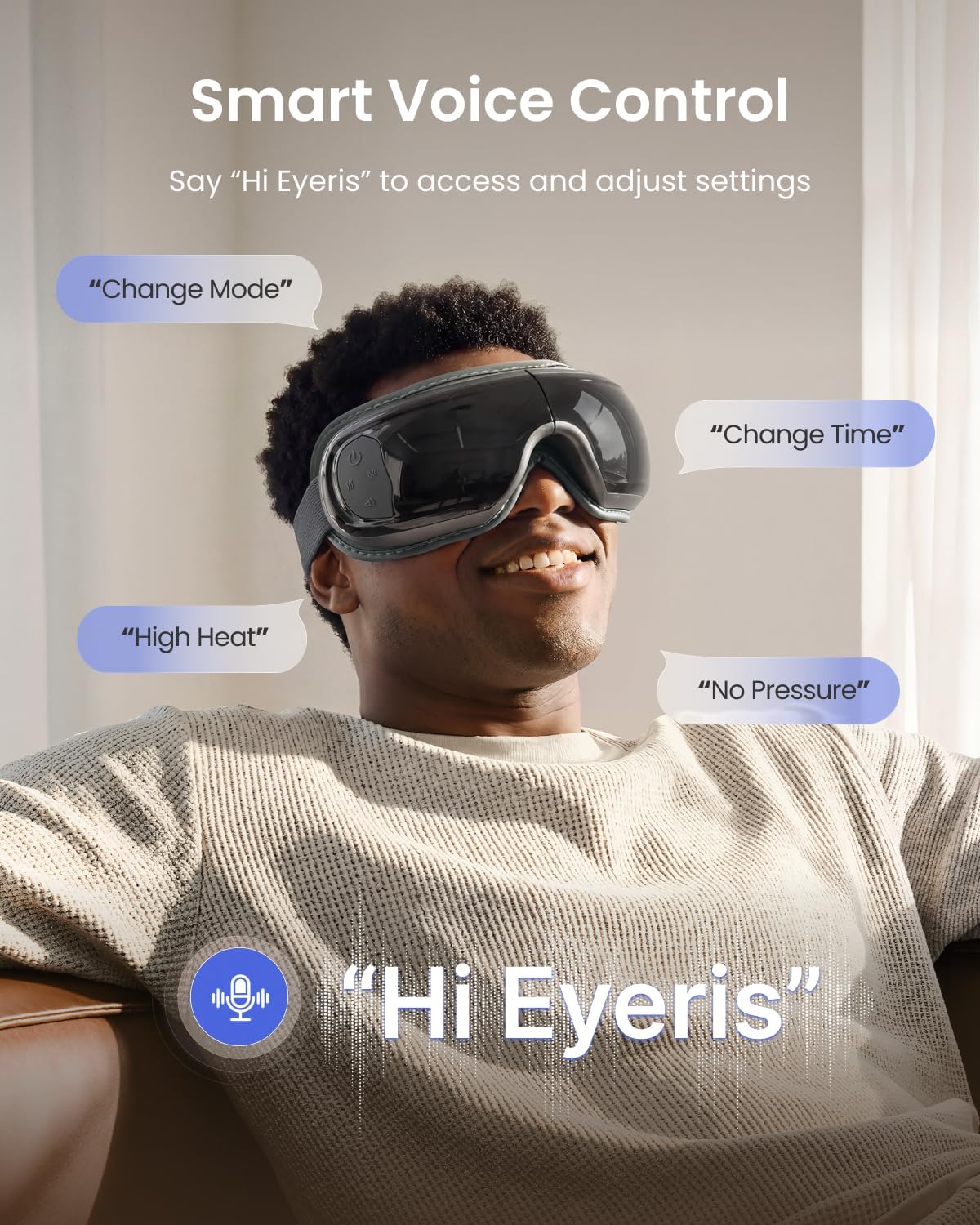 Eye Massager With Heat Cooling Voice Control encalife