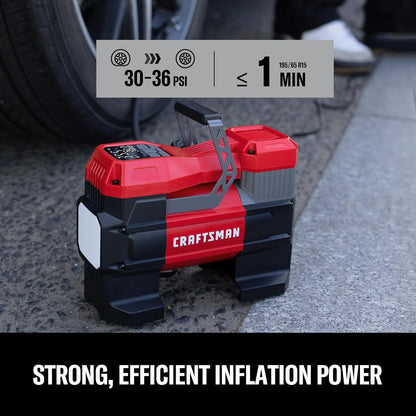 Compact 150PSI Tire Inflator With LED Light encalife