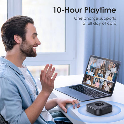 Portable Conference Speakerphone for Clearer Hybrid Meetings encalife