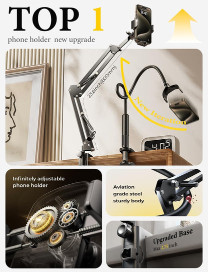Flexible Gooseneck Mobile Stand For Bed And Desk encalife