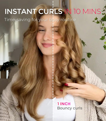 Peach Automatic Curling Iron | TYMO Beach Waves Hair Curler encalife